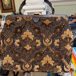 Bought in SoHo NYC brand new Vintage Floral Mini Bag - Brown and Tan very MCM